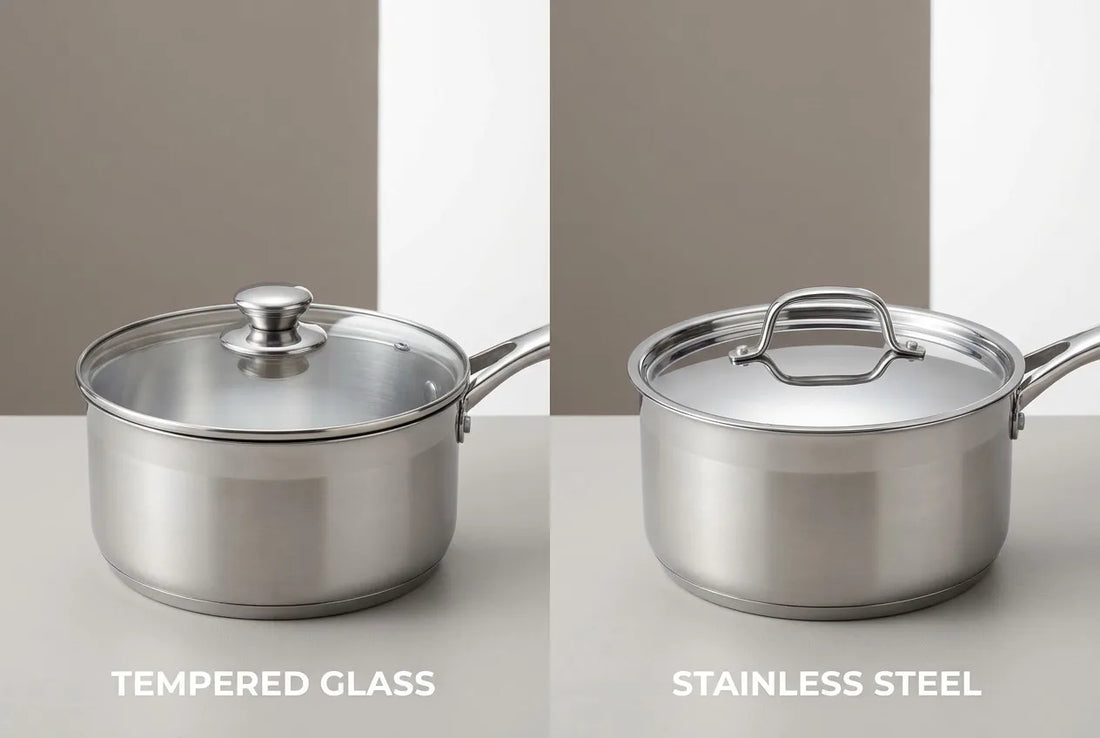 Tempered glass vs stainless steel lid comparison