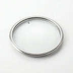 G18 - G-Series Narrow Rim Glass Lid (177–187mm) — close-up of silicone/steel rim and steam vent