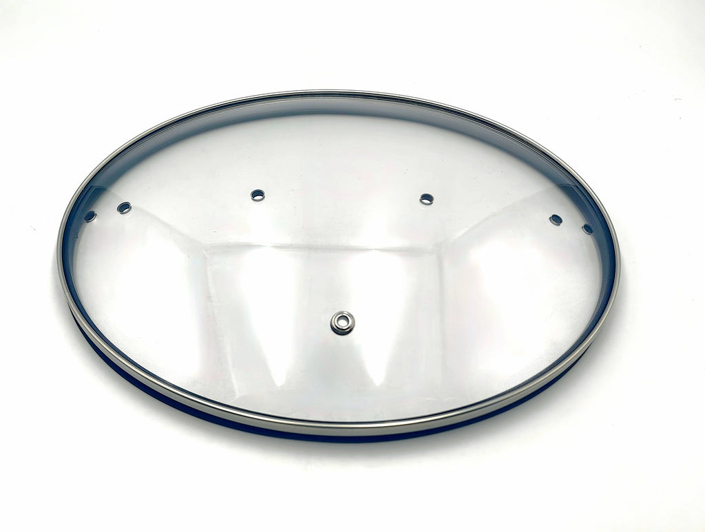 QT3.5 Silicone-Rim Tempered Glass Lid (260×210mm) — main product view, wholesale OEM factory
